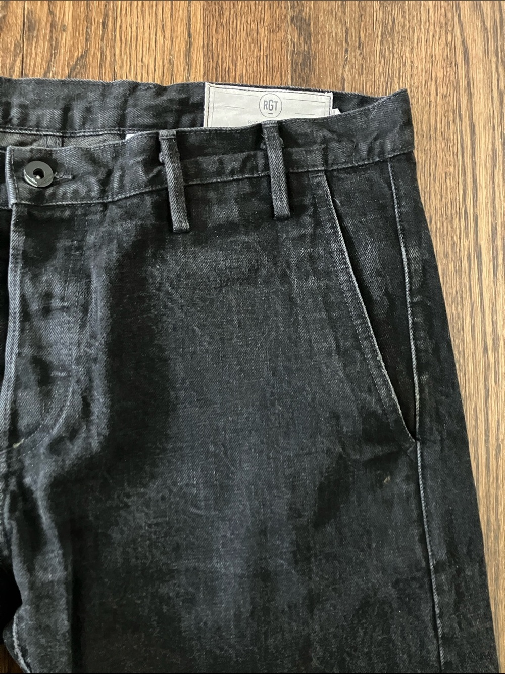Rogue Territory Officer Trouser Jeans,  Faded Black, Slim Taper - Picture 2 of 6